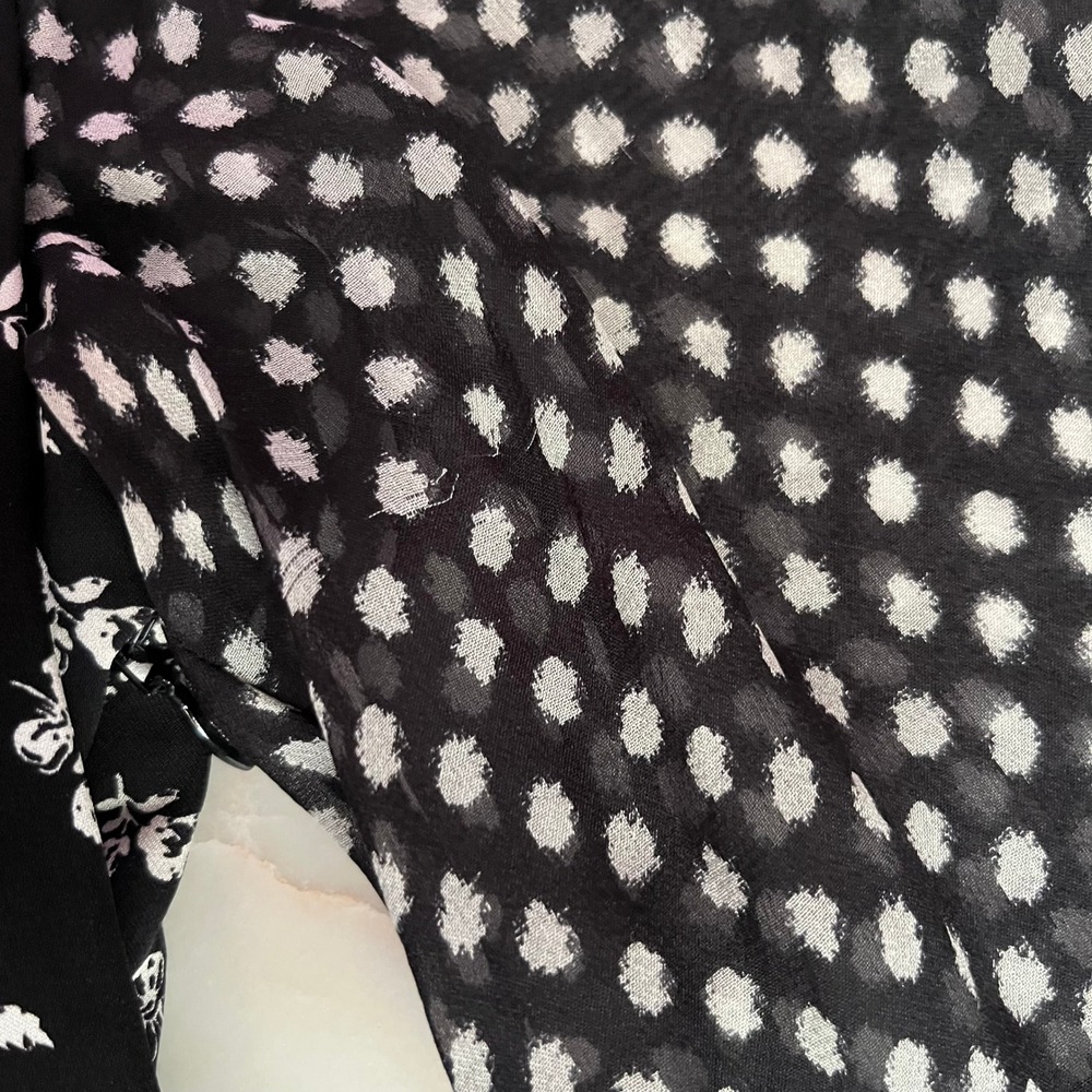 Diane von Furstenberg Fionna Dress Silk Floral Ruffle Tiered Long Sleeve size 2 - Picture 16 of 16